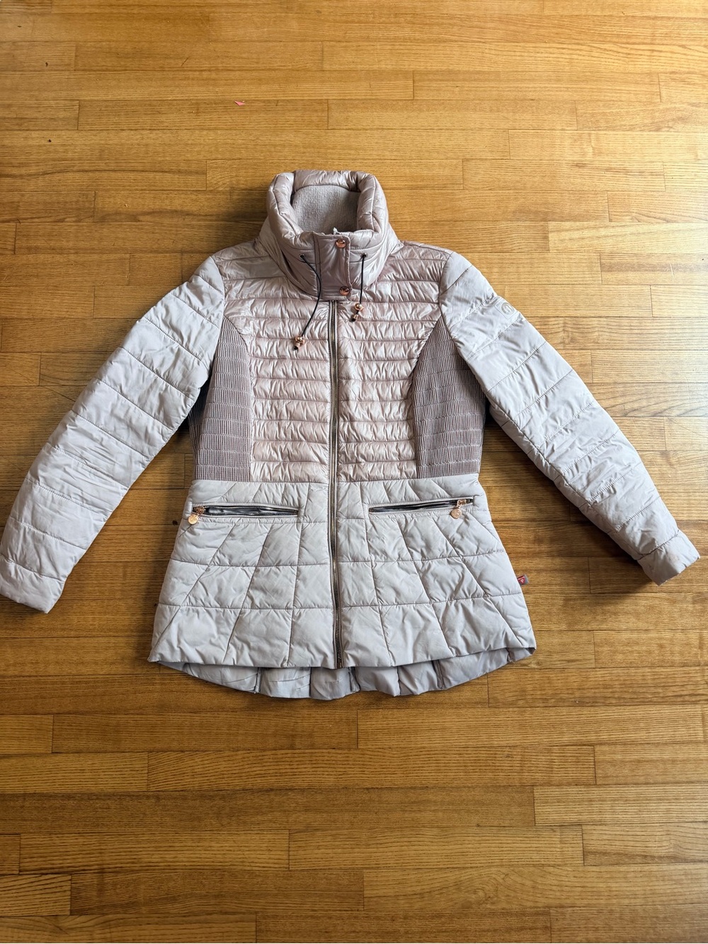 EUC Bernardo PrimaLoft Duck Free Puffer Jacket L Pink Rose Gold hardwear Y2K - Picture 2 of 9